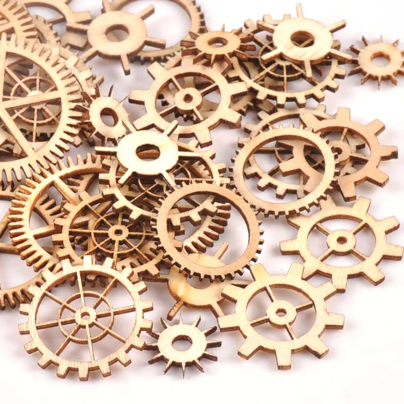 Craft Embellishments - Roda de madeira sem acabamento para