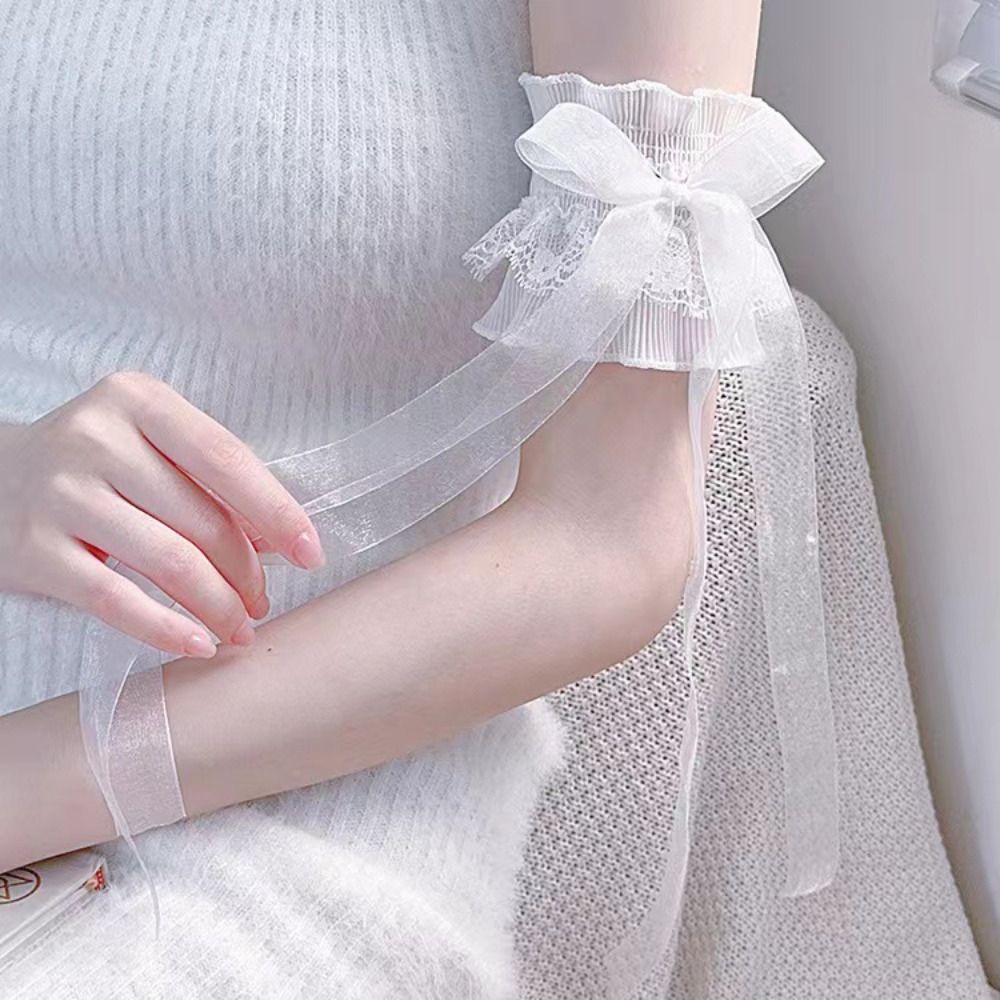 Manga de Braço de Renda Estilo - Lace Ribbon Trim avaliação e preço