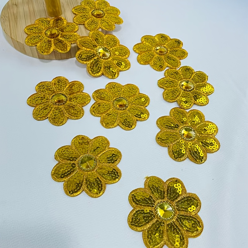 10 Peças de Apliques Florais c - Applique Patch Flower avaliação e preço