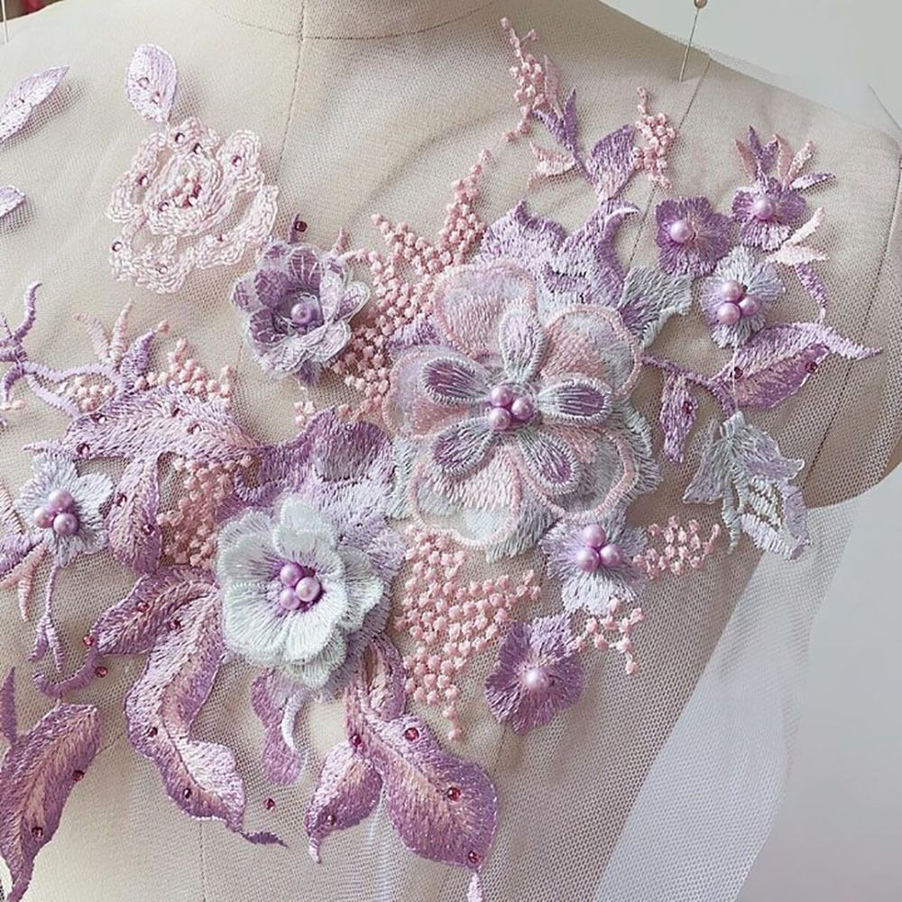 3d flores frisadas tecidos de  - Applique Patch Flower avaliação e preço