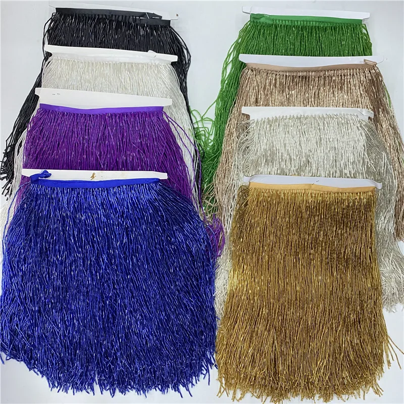 5 metros/lote bela guarnição c - Beaded Trim Fringe avaliação e preço