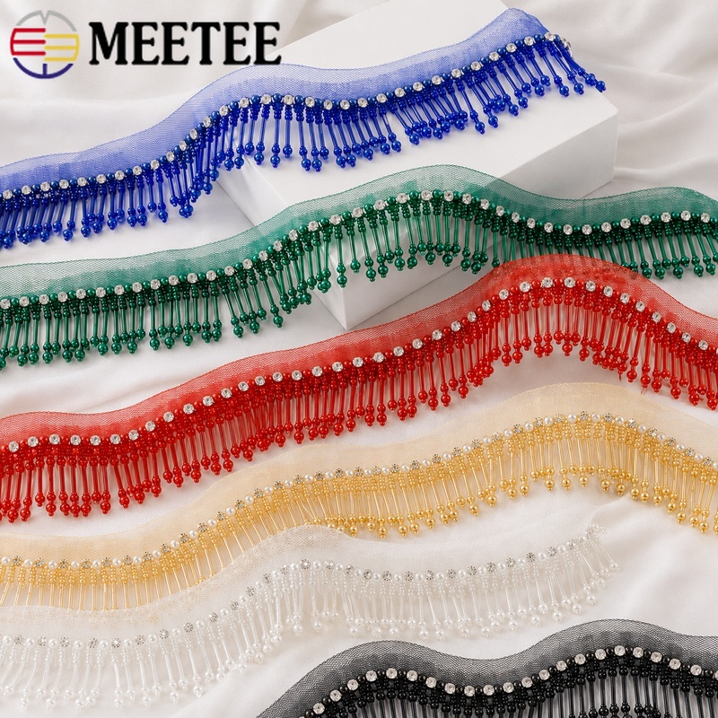1 Jarda de Renda com Miçangas  - Beaded Trim Fringe avaliação e preço
