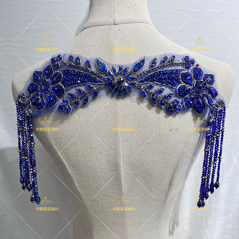 Mão frisada franja guarnição c - Beaded Trim Fringe avaliação e preço