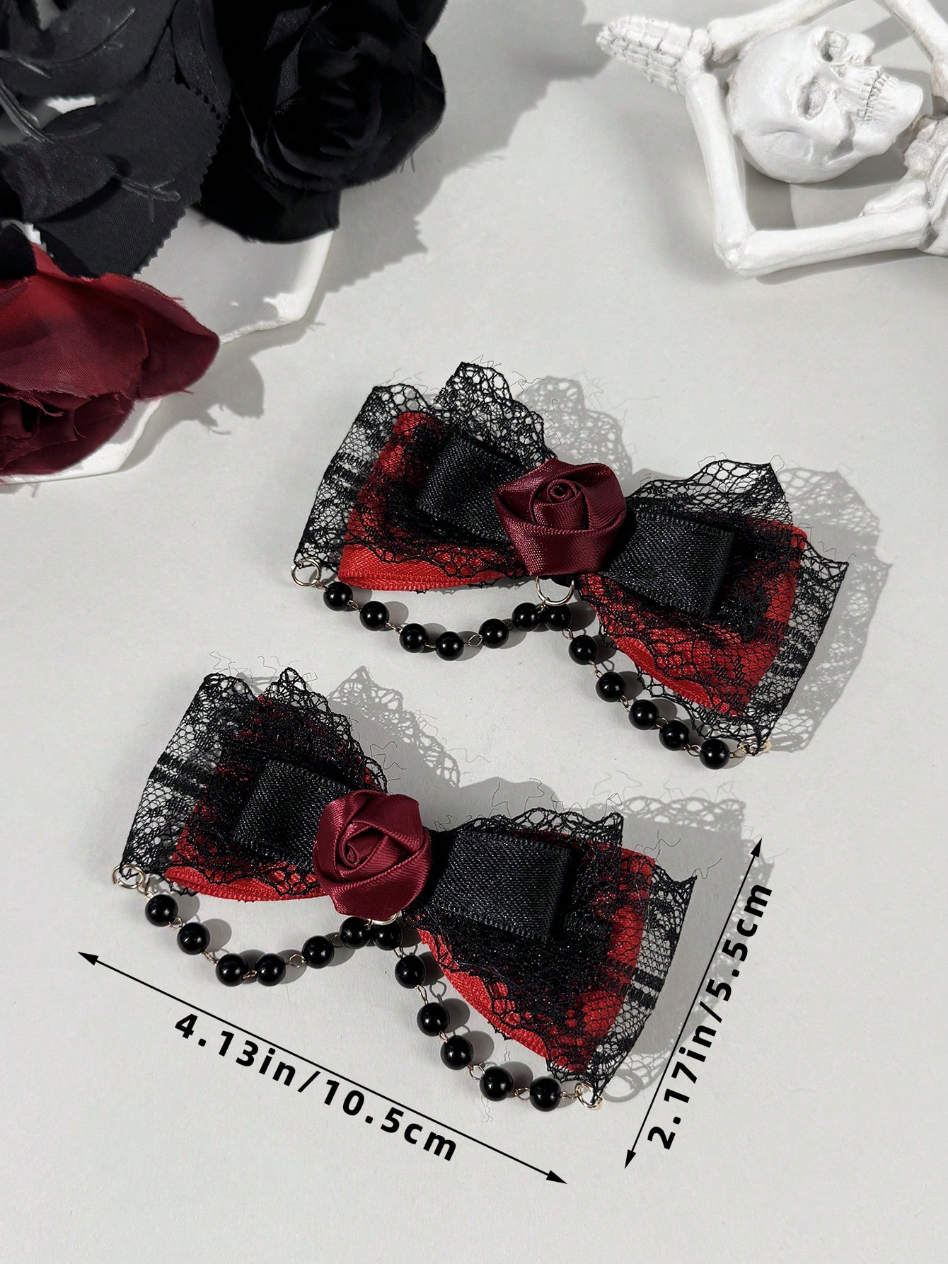 Presilha de cabelo feminina co - Lace Ribbon Trim avaliação e preço