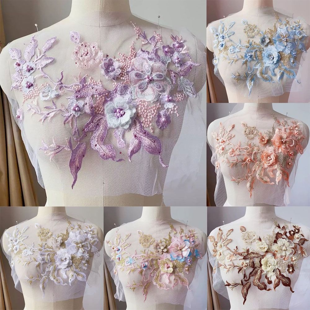 Apliques de renda com flores 3 - Applique Patch Flower avaliação e preço