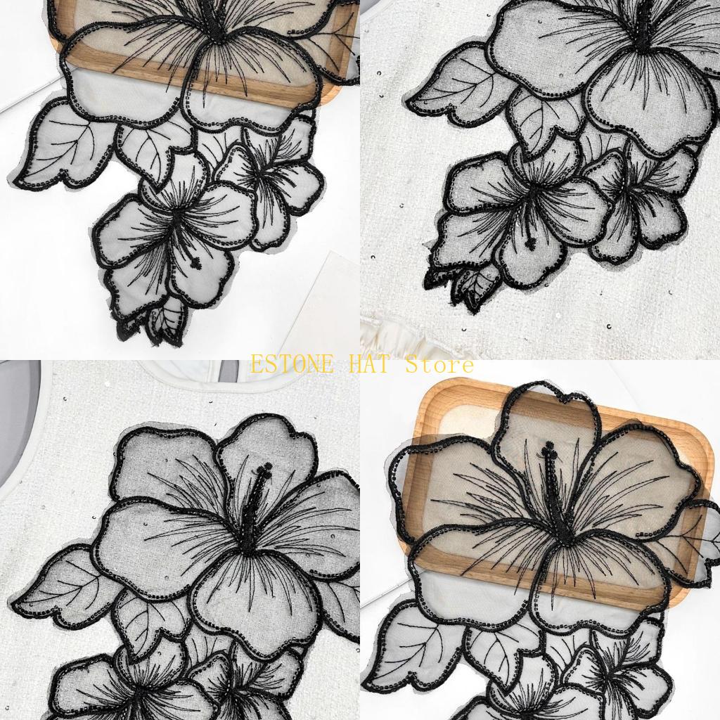 49mf remendos costura floral e - Applique Patch Flower avaliação e preço