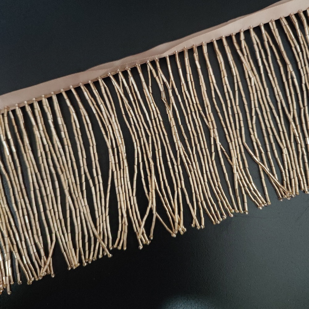 10cm de largura todas as conta - Beaded Trim Fringe avaliação e preço